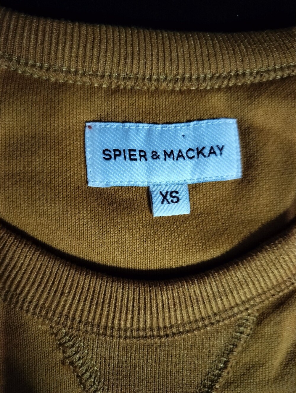 Spier & Mackay Premium Cotton Mustard Crewneck Sweatshirt Designer - XS - Picture 2 of 9